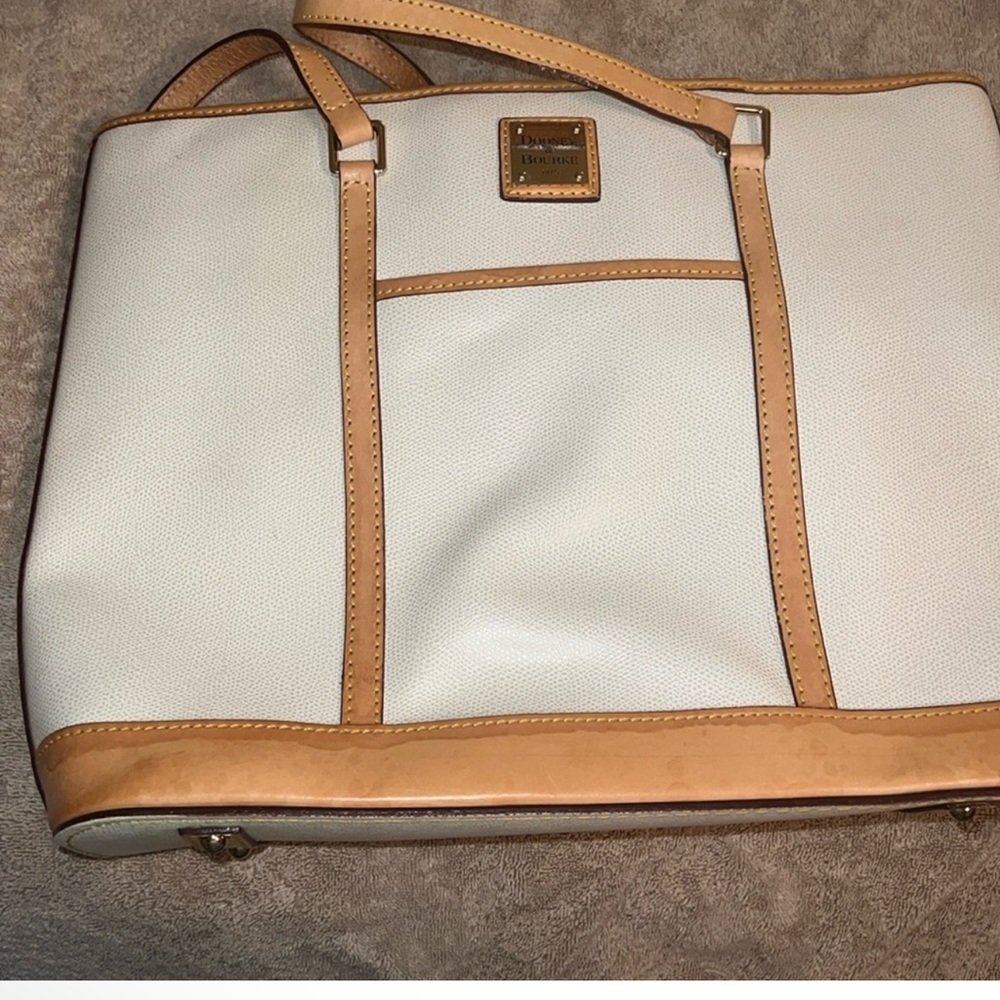 Dooney & Bourke Cream and Tan Tote Bag